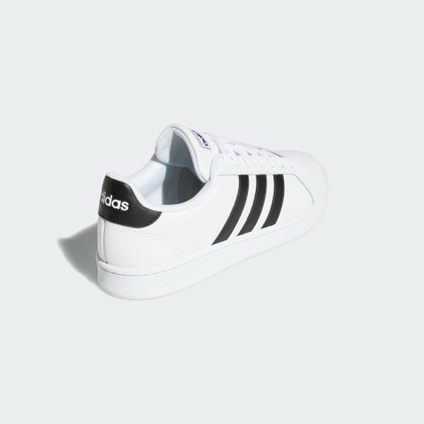 Giay Adidas Grand Court K White Black EF0103 Deestore.vn