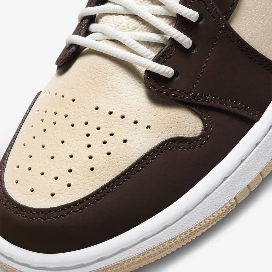 womens air jordan 1 mid cream dark chocolate