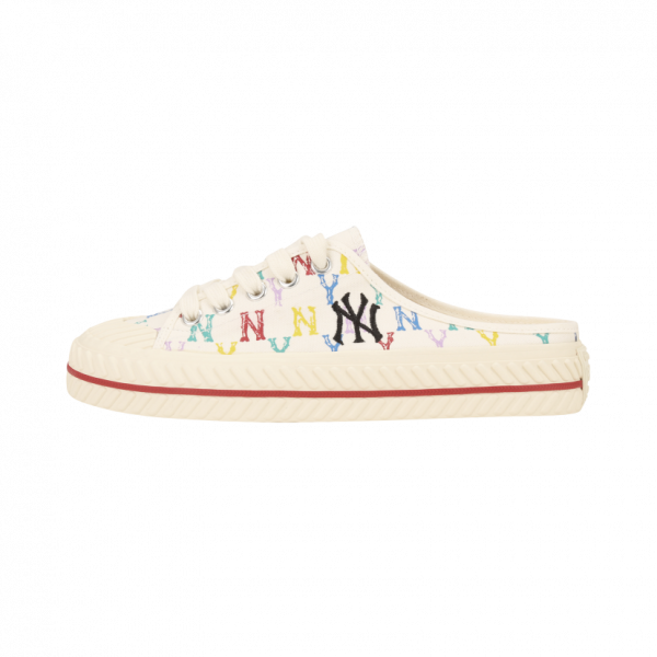 Giày MLB Playball Mule Monogram NY White 32SHSM111-50W