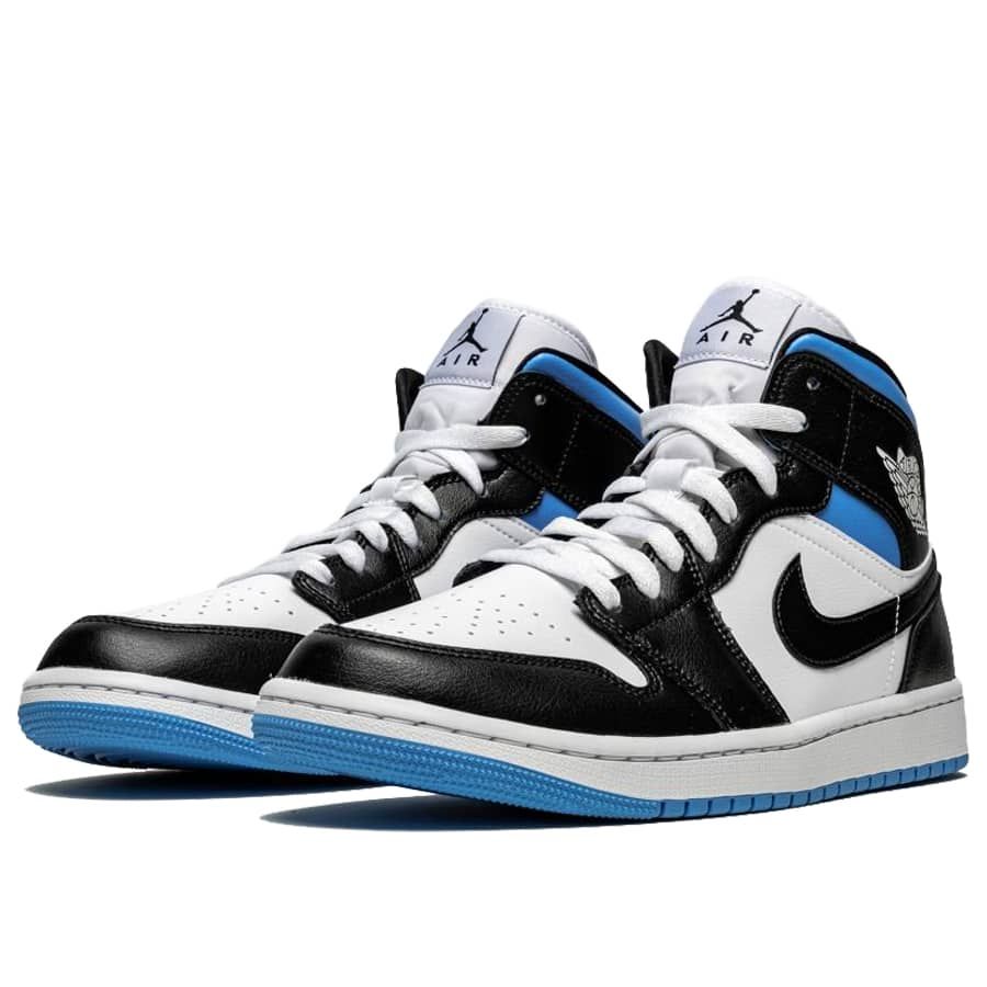 jordan 1 mids black and blue