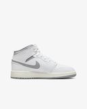 Giày Nike Air Jordan 1 Mid Neutral Grey (GS) 554725-135