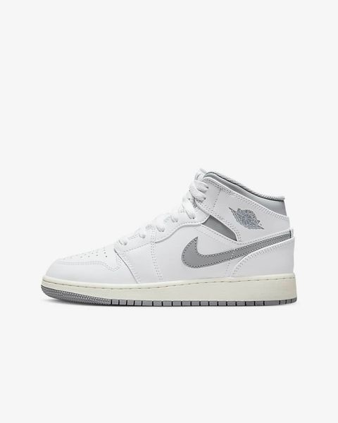 Giày Nike Air Jordan 1 Mid Neutral Grey (GS) 554725-135