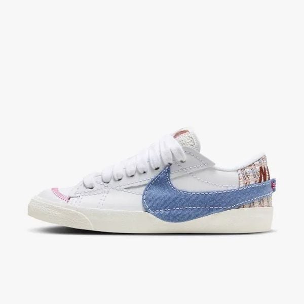 Giày Nike Wmns Blazer Low 77 Jumbo Denim Swoosh FJ7741-141