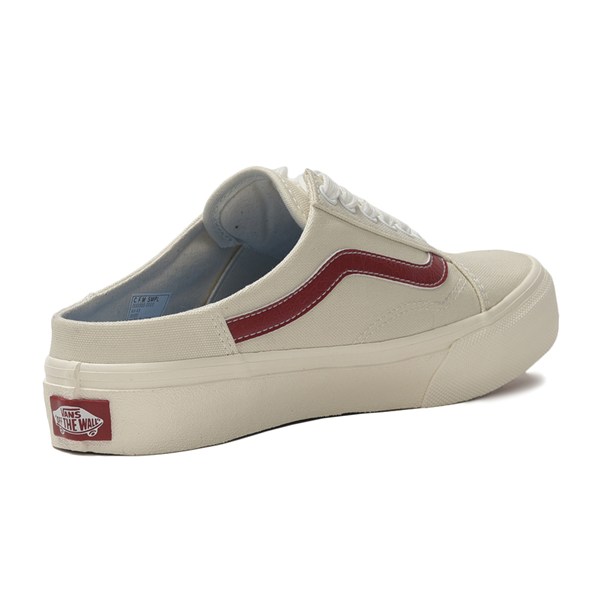 Vans old skool mule white red sale