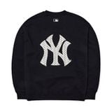 Áo MLB Monogram Logo Overfit Sweatshirt New York Yankees 3AMTM0124-50BKS