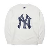 Áo MLB Monogram Logo Overfit Sweatshirt New York Yankees 3AMTM0124-50IVS