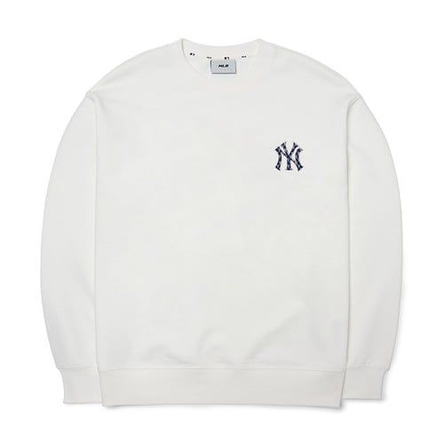 Áo MLB Monogram Logo Overfit Sweatshirt New York Yankees 3AMTM0124-50IVS