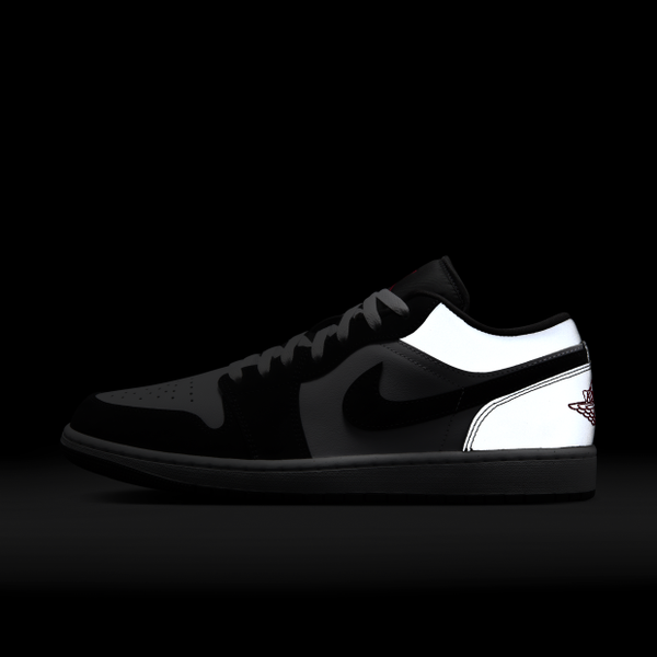 Giày Nike Air Jordan 1 Low SE White Fire Red Black Matte Silver HF3148-106