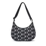 Túi MLB Big Classic Monogram Jacquard Large Hobo Bag New York Yankees Black 3ABQL023N-50BKS