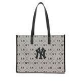 Túi MLB Big Diamond Monogram Jacquard Large Tote Bag New York Yankees Black 3AORL013N-50BKS