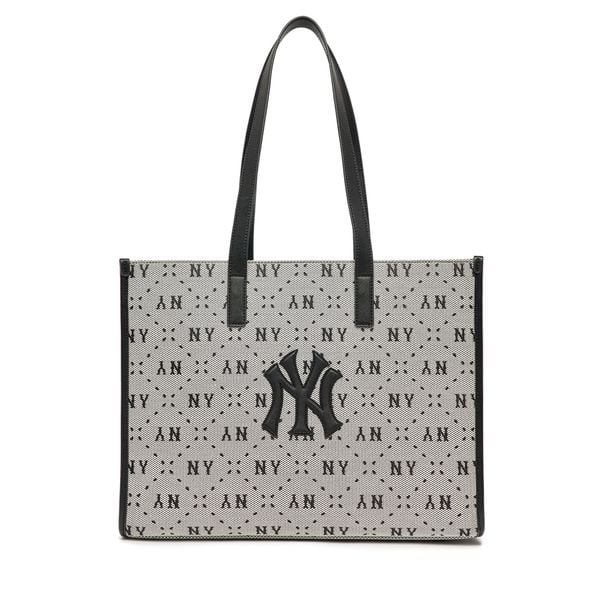 Túi MLB Big Diamond Monogram Jacquard Large Tote Bag New York Yankees Black 3AORL013N-50BKS