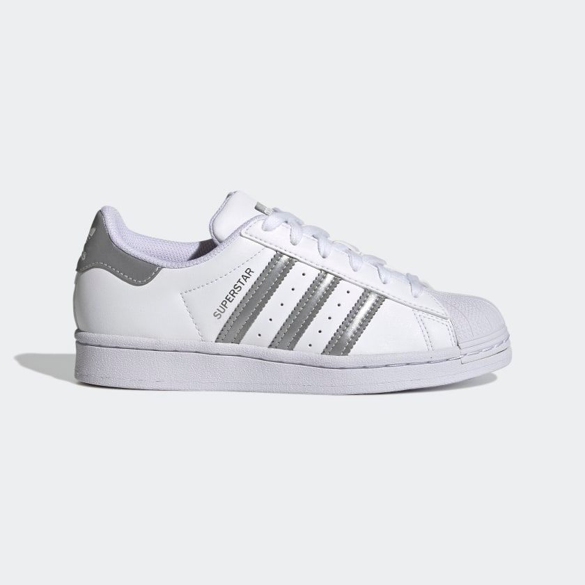 Giày Adidas Superstar Silver Metallic J GZ4274