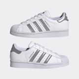 Giày Adidas Superstar Silver Metallic J GZ4274