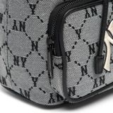 Túi MLB Monogram Diamond Jacquard New York Yankees Grey 3ABMS011N-50GRS