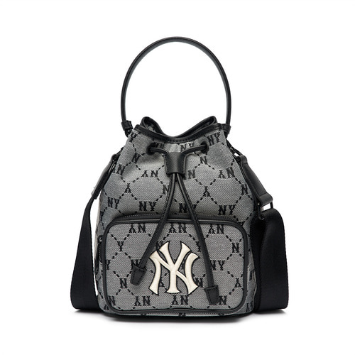 Túi MLB Monogram Diamond Jacquard New York Yankees Grey 3ABMS011N-50GRS