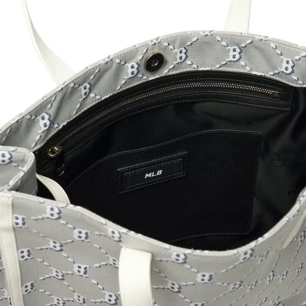 Túi MLB Monogram Diamond Jacquard Tote Boston Red Sox 3AORM012N-43GRS