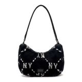 Túi MLB Diamond Monogram Fur Hobo Bag New York Yankees 3ABQS0826-50BKS