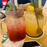  Soda dâu rừng hạt chia 