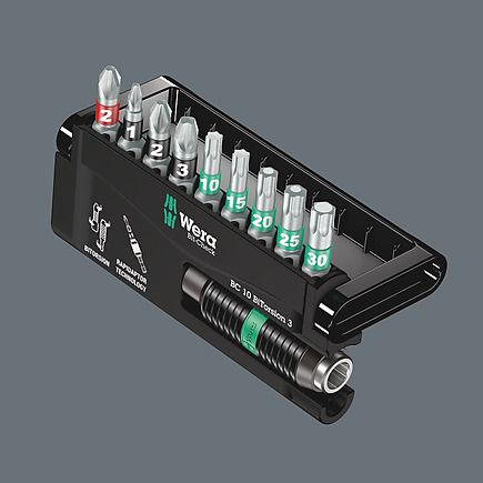  BỘ ĐẦU VÍT 10 CHI TIẾT BITORSION 3 SB WERA 05073418001 