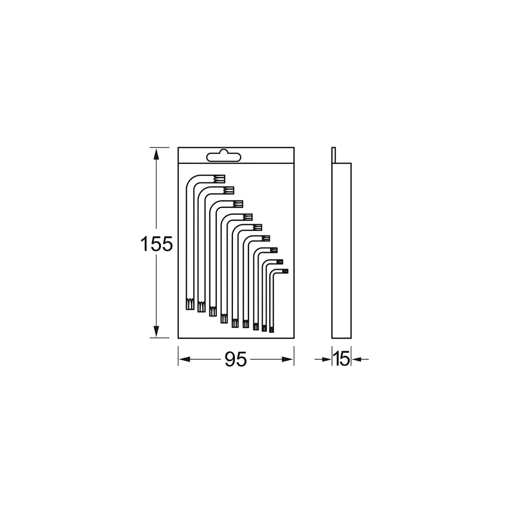  BỘ KHÓA ĐẦU BÔNG NGẮN 9 CHI TIẾT T10 -T50 MATADOR 0443 9090 