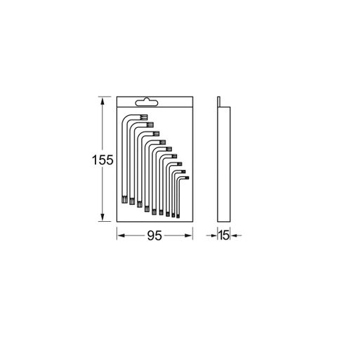  BỘ KHÓA ĐẦU BÔNG NGẮN 9 CHI TIẾT T10 -T50 MATADOR 0443 9090 