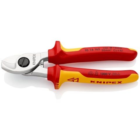  KÌM CẮT CÁP CÁCH ĐIỆN 1000V 165MM KNIPEX 95 16 195 