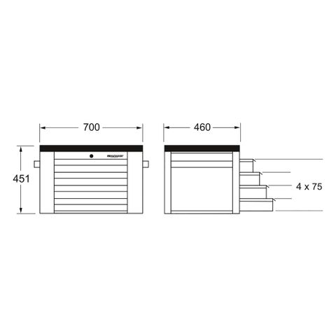  TỦ ĐỒ NGHỀ 6 NGĂN RATIO MATADOR 8163 0018 