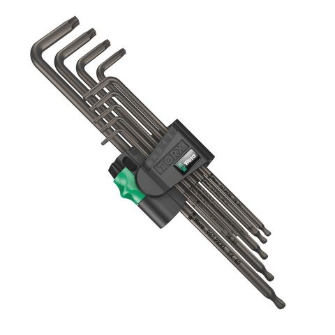  BỘ LỤC GIÁC ĐẦU BI 967/9 TX XL 1 TORX BO 9 CHI TIẾT WERA 05024460001 