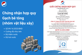  Chứng nhận hợp quy gạch bê tông (nhóm vật liệu xây) - QCVN 16:2023/BXD. 