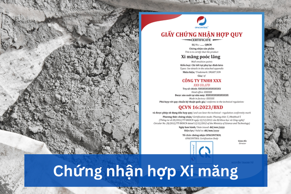 Chứng nhận hợp quy xi măng theo QCVN