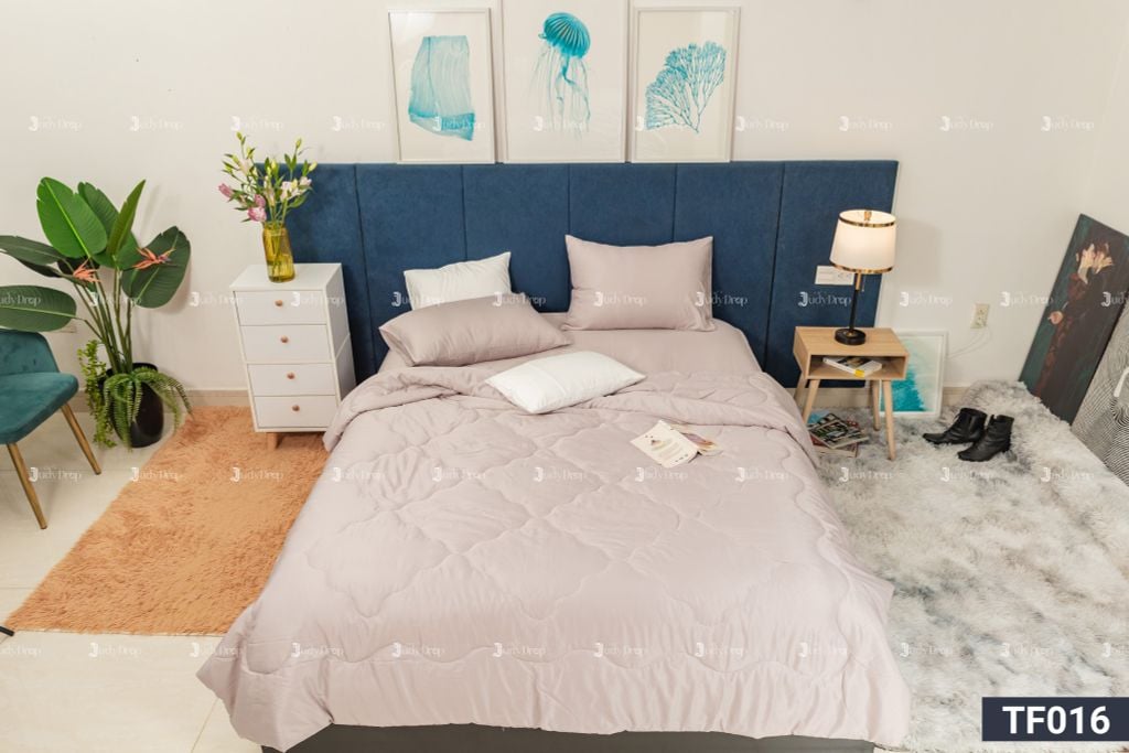 Ga giường TENCEL MICROFIBER MÀU TRƠN phiên bản mới
