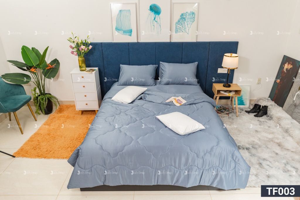 Ga giường TENCEL MICROFIBER MÀU TRƠN phiên bản mới