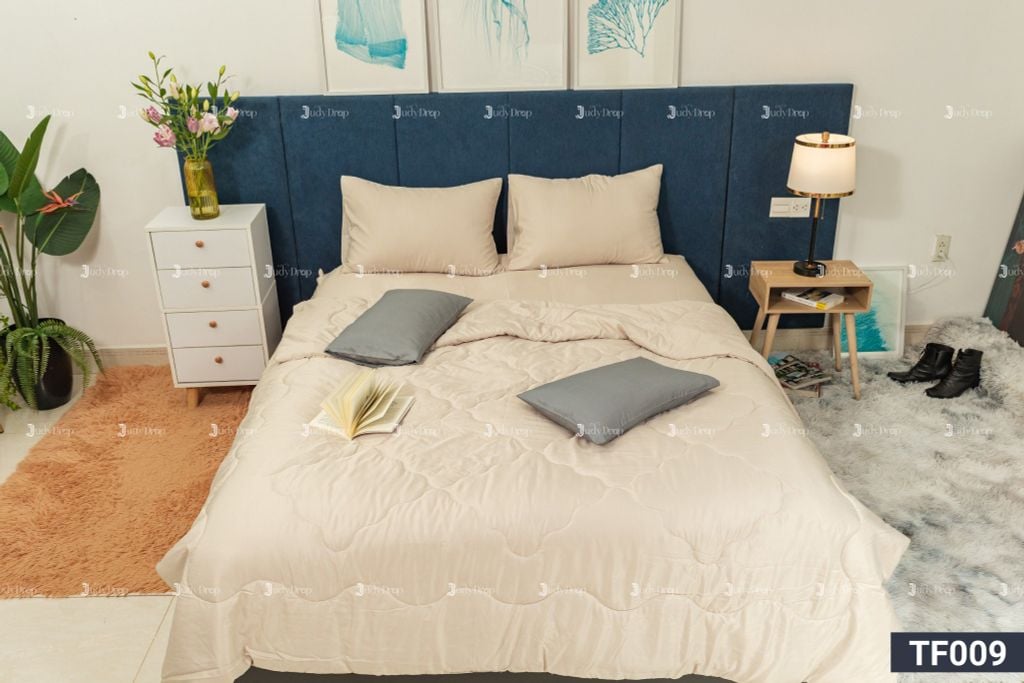 Ga giường TENCEL MICROFIBER MÀU TRƠN phiên bản mới