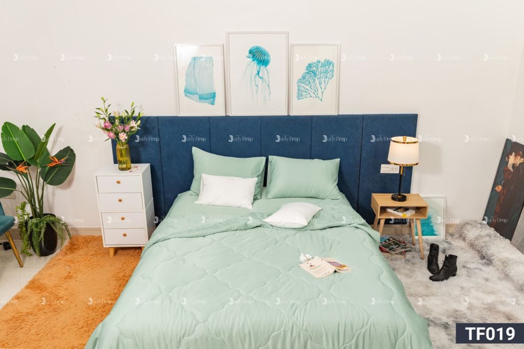 Ga giường TENCEL MICROFIBER MÀU TRƠN phiên bản mới