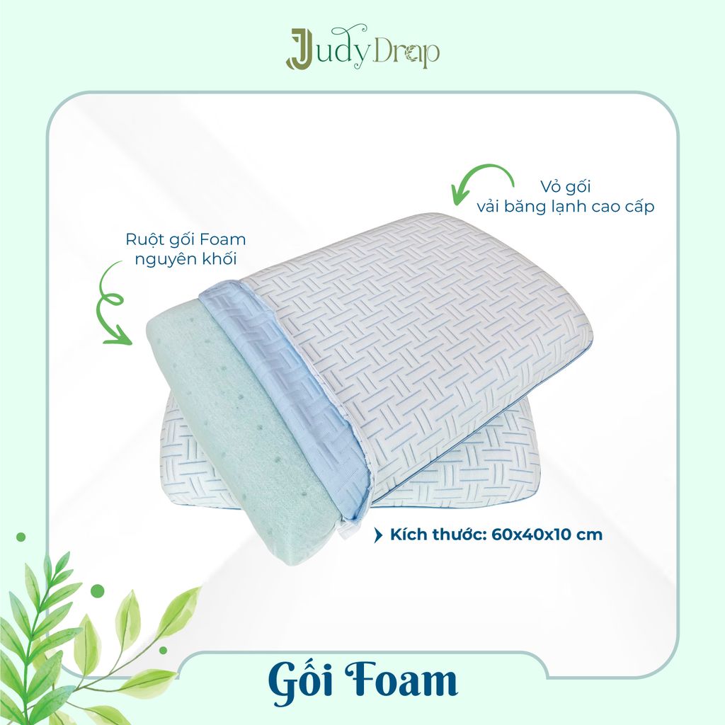 RUỘT GỐI FOAM JUDY DRAP VẢI BĂNG LẠNH