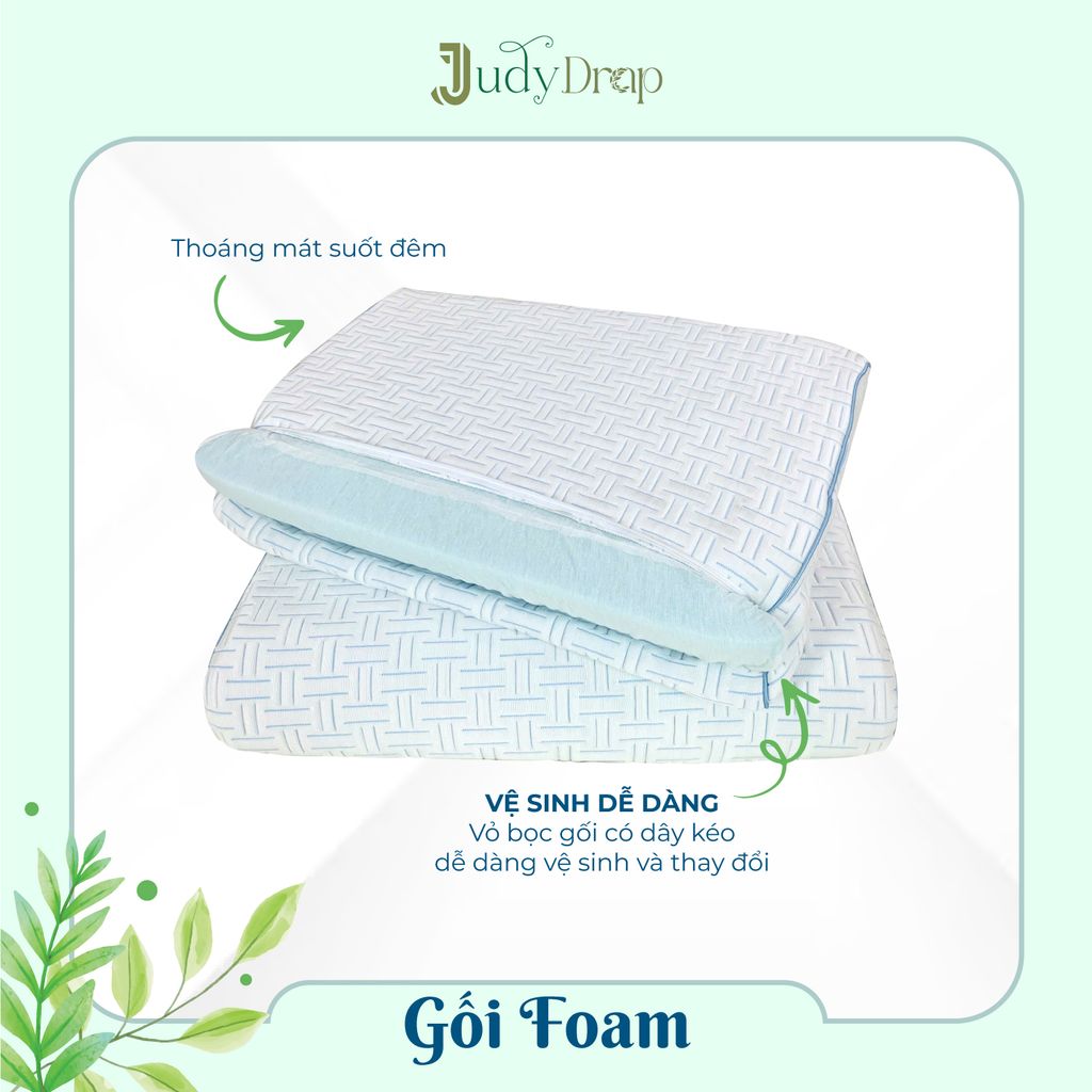 RUỘT GỐI FOAM JUDY DRAP VẢI BĂNG LẠNH