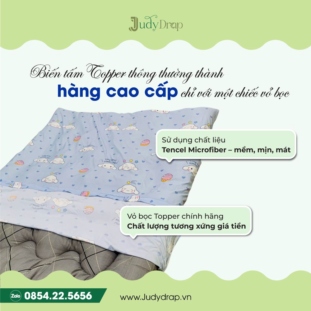 Vỏ topper 1mx2m