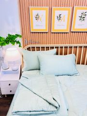 Ga giường TC Modal - Xanh ngọc (Có chần ga và vỏ gối)