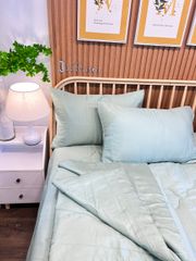 Ga giường TC Modal - Xanh ngọc (Có chần ga và vỏ gối)