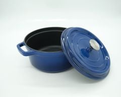 Nồi Gang Đúc Tráng Men size 22cm ; Nồi Gang Kho Thịt Cá, Phù hợp mọi loại bếp