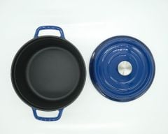 Nồi Gang Đúc Tráng Men size 22cm ; Nồi Gang Kho Thịt Cá, Phù hợp mọi loại bếp