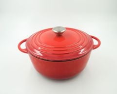 Nồi Gang Đúc Tráng Men  26cm ; Phù hợp mọi loại bếp, Nấu canh nấu soup siêu ngon