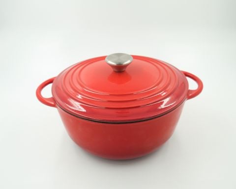 Nồi Gang Tráng Men 25cm, Phù hợp mọi loại bếp, Nấu canh nấu soup ngon