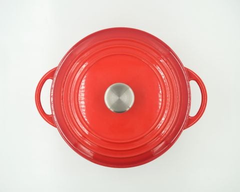 Nồi Gang Tráng Men 25cm, Phù hợp mọi loại bếp, Nấu canh nấu soup ngon