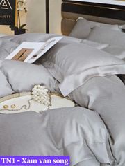 Ga giường nhập MÀU TRƠN VÂN CHÌM - hàng order
