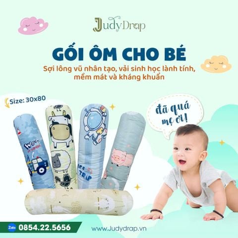 Gối ôm em bé 30x80 (kèm vỏ gối)