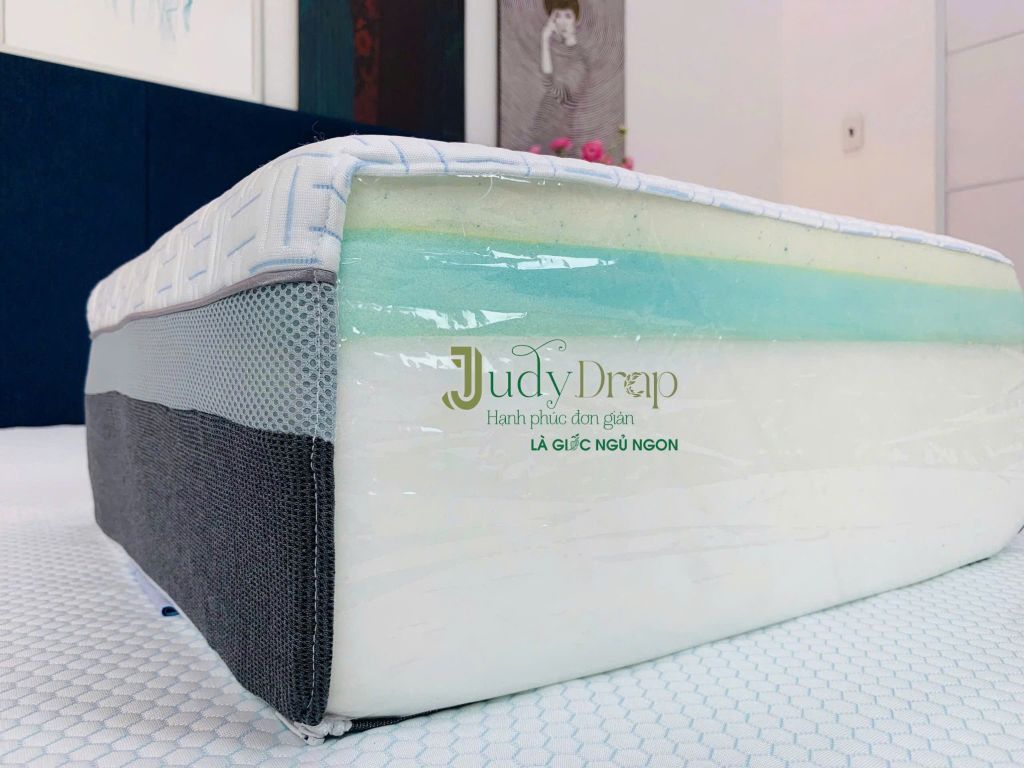 NỆM MEMORY FOAM 3 LỚP CAO CẤP VẢI BĂNG LẠNH JUDY DRAP