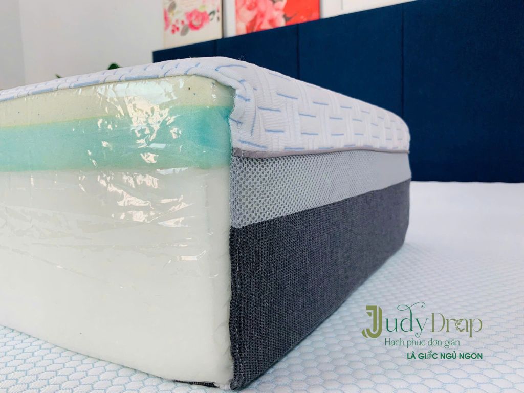 NỆM MEMORY FOAM 3 LỚP CAO CẤP VẢI BĂNG LẠNH JUDY DRAP