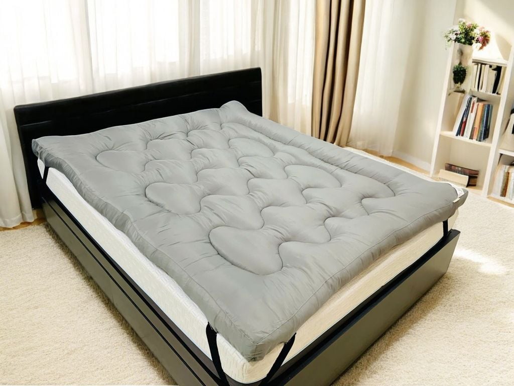 TOPPER LÓT NỆM MÀU XÁM