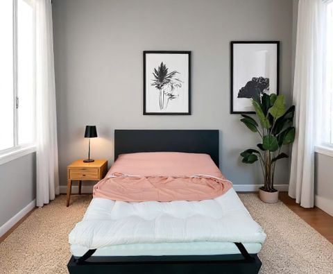 TOPPER LÓT NỆM MÀU TRẮNG